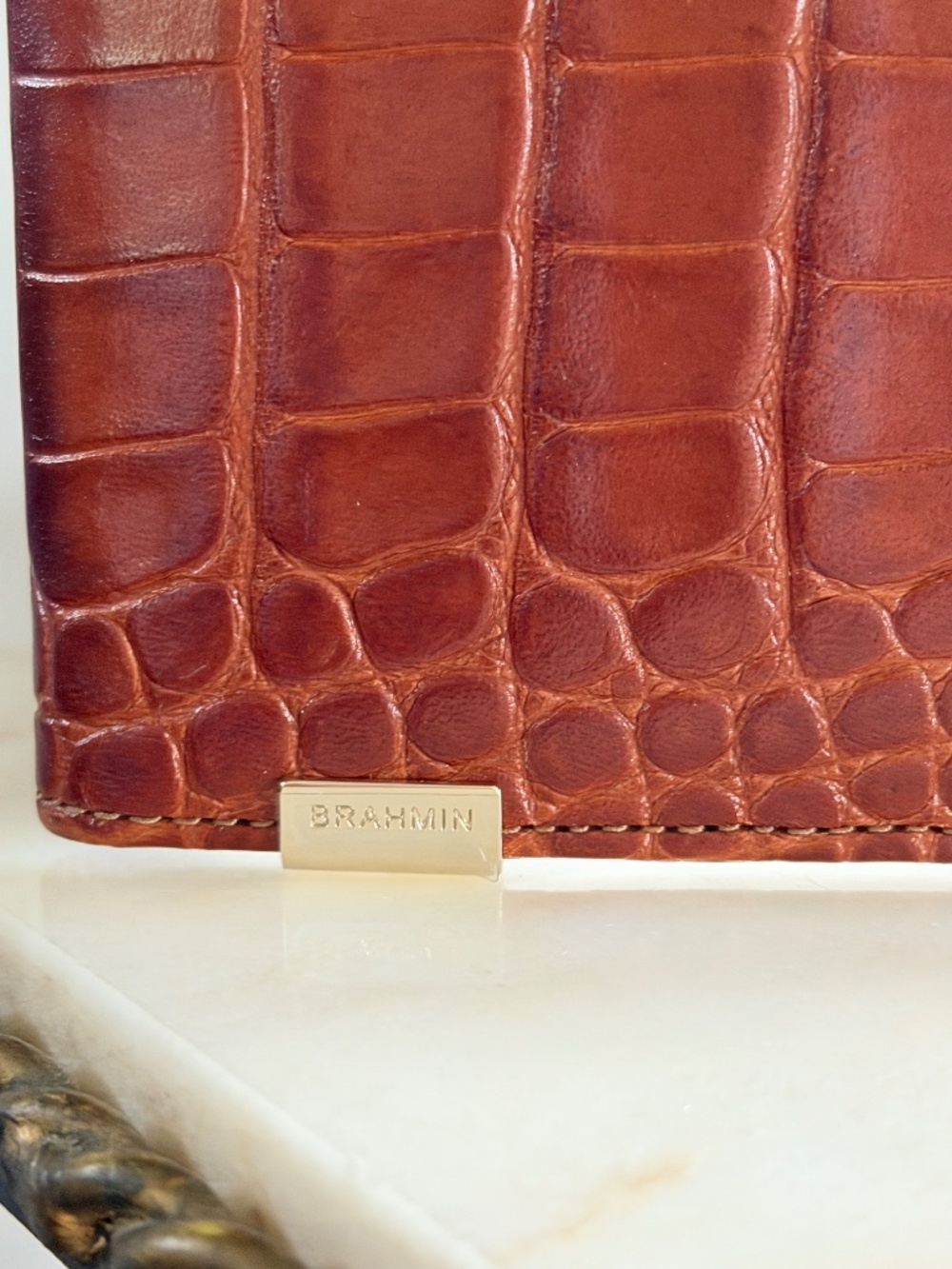 🤩 🤎 NWT Brahmin Sample Chestnut Baypoint Leather Journal Notebook 🤎🤩 - Picture 4 of 9